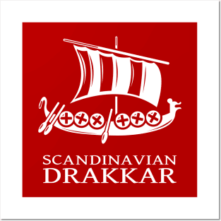 Vikings Drakkar Skandinavian Posters and Art